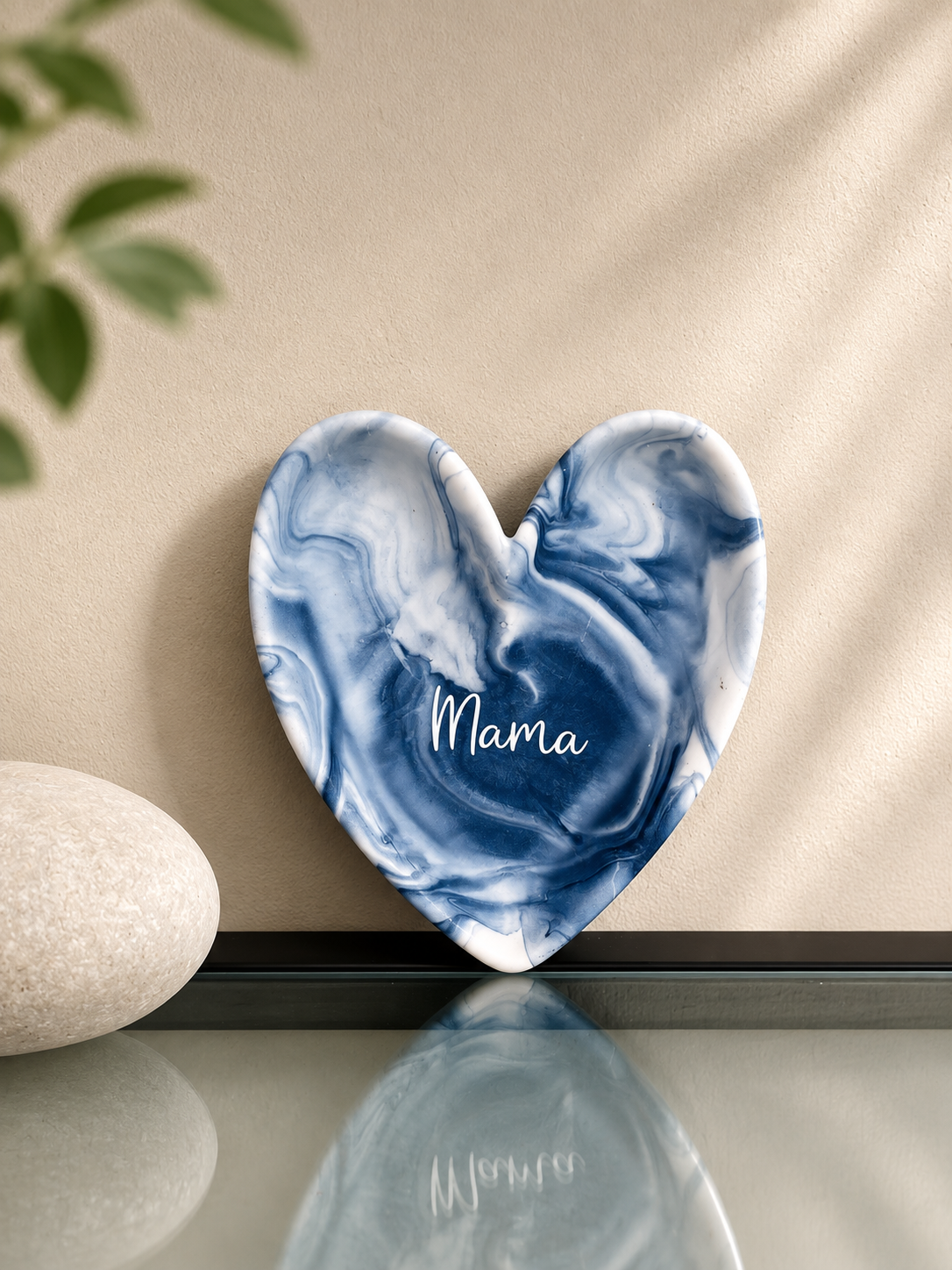 Classic decorative tray in gray marble
