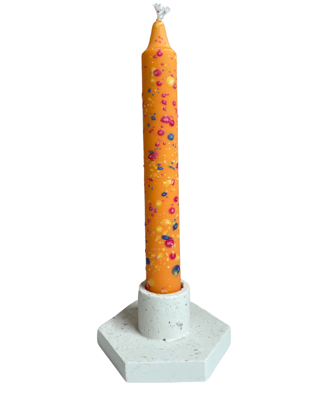 Candle - Orange with dots