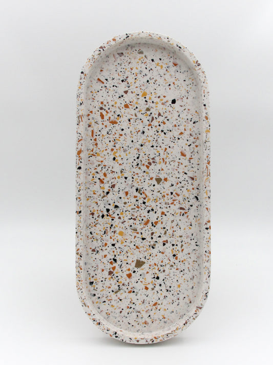 Stor Dekorationsbakke - Efterårs terrazzo