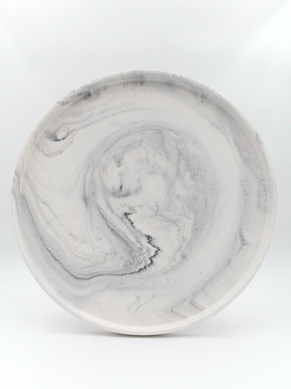 Large round tray - With grey marble
