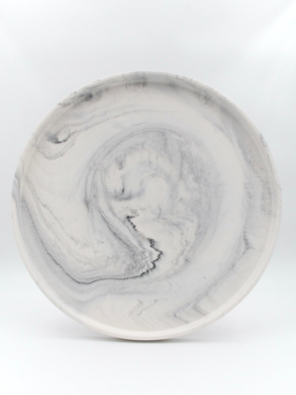Large round tray - With grey marble