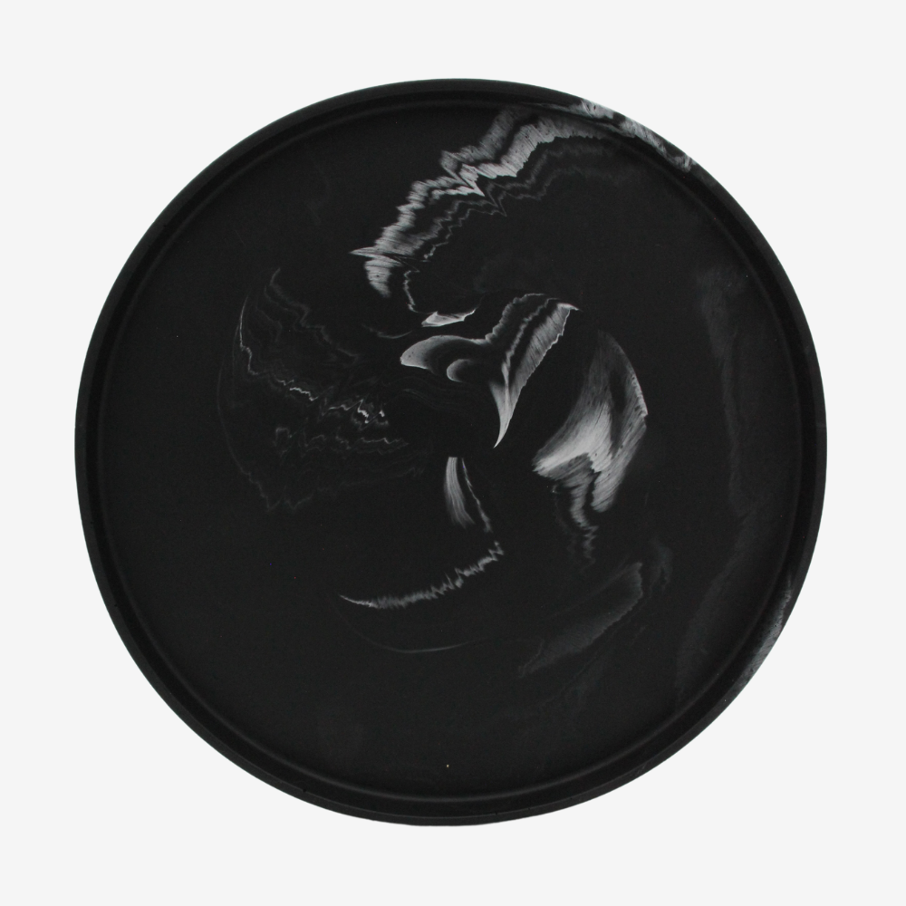 Large round tray - With grey marble