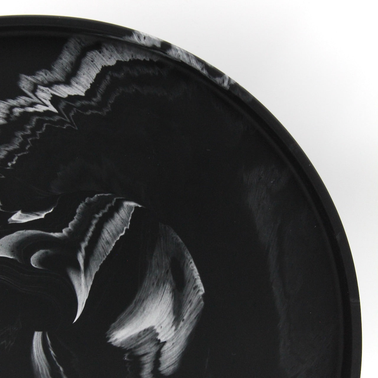 Large round tray - With grey marble