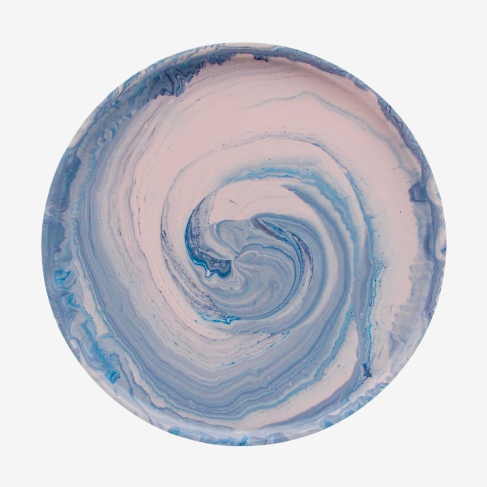 Large round tray - Swirl pastel
