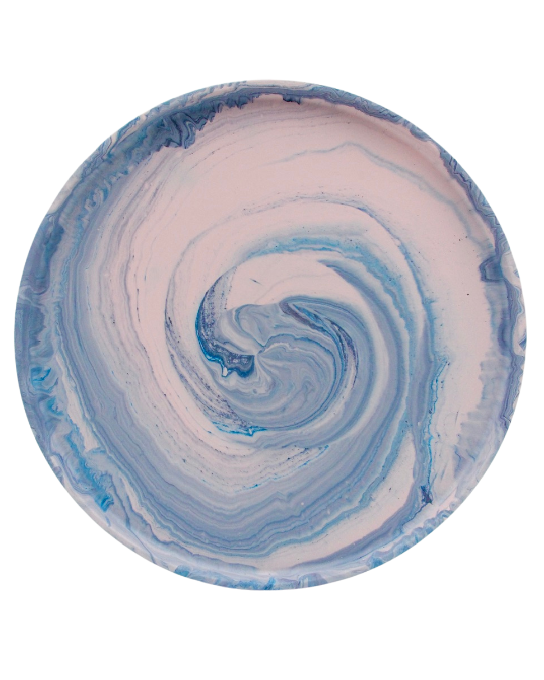 Stor rund bakke - Swirl pastel