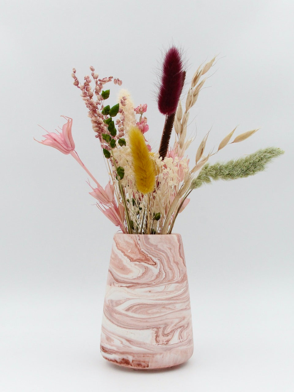 Vase med buket - Terracotta marmor
