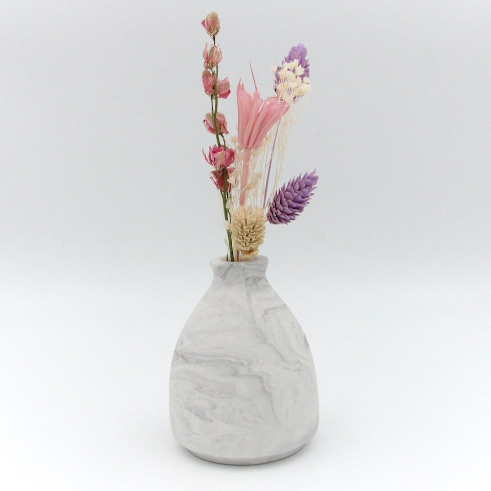 Lille vase - Grå marmor