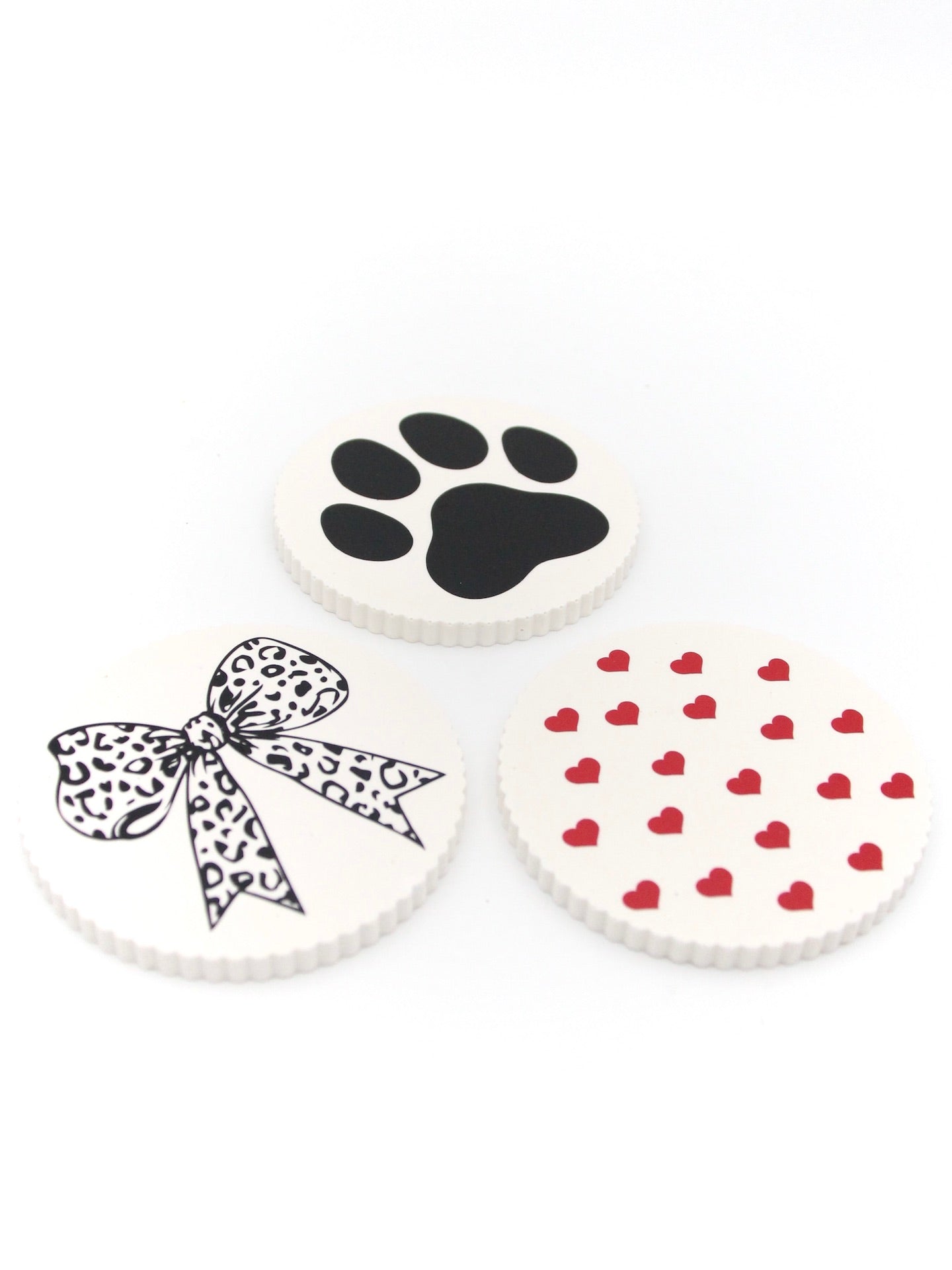 Bordskåner - Med hjerter