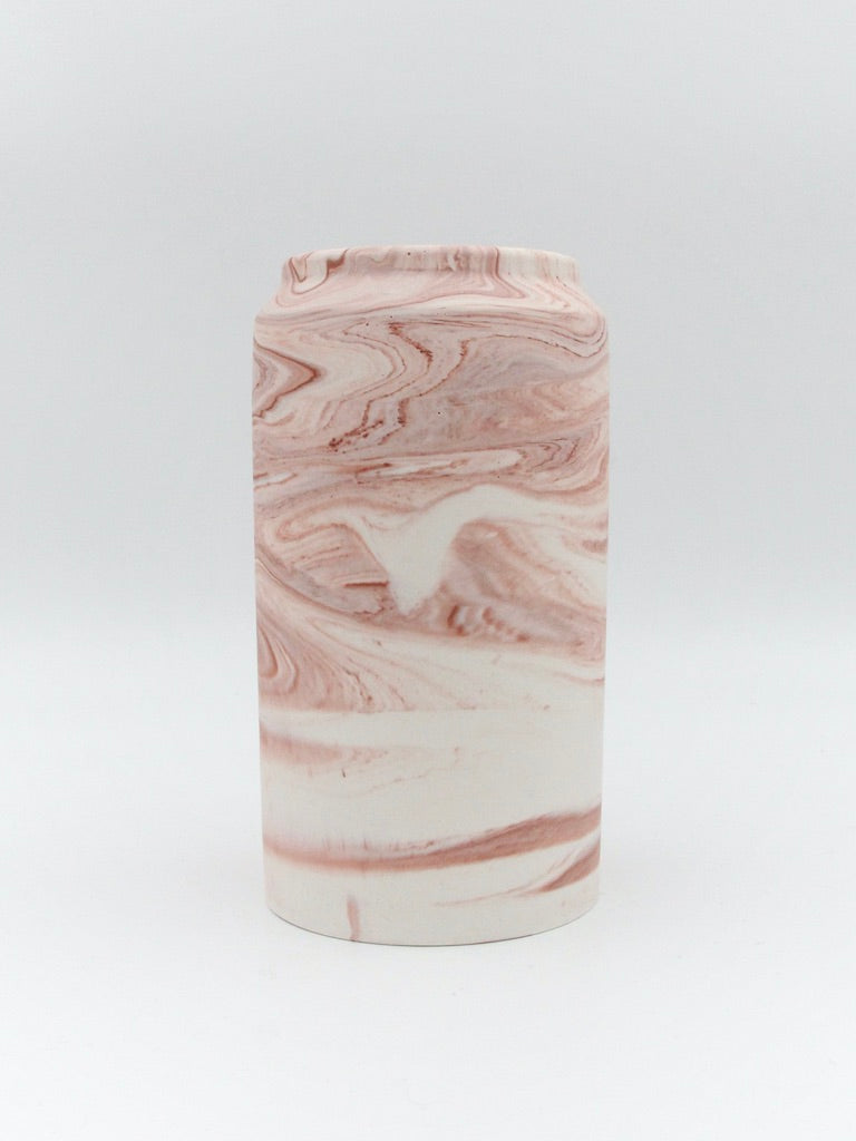 Høj vase - Terracotta marmor