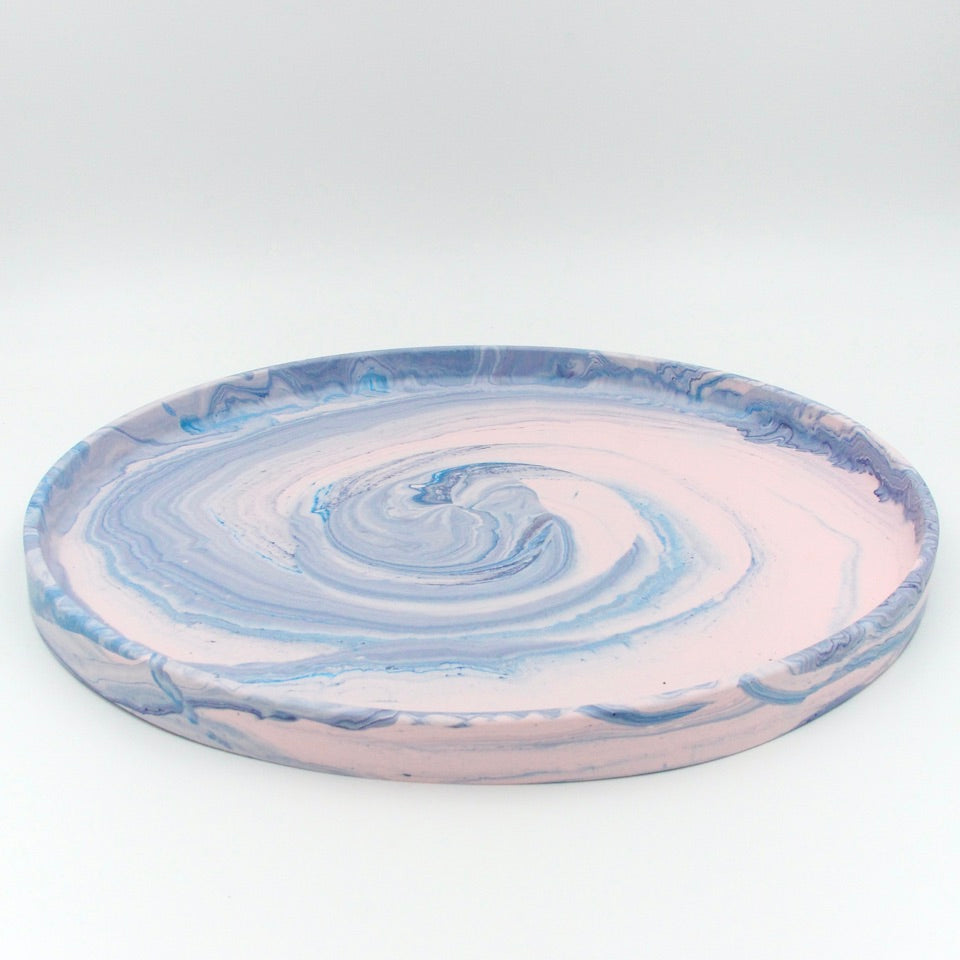 Stor rund bakke, 26 cm - Klassisk pastel terrazzo (7242693443778)